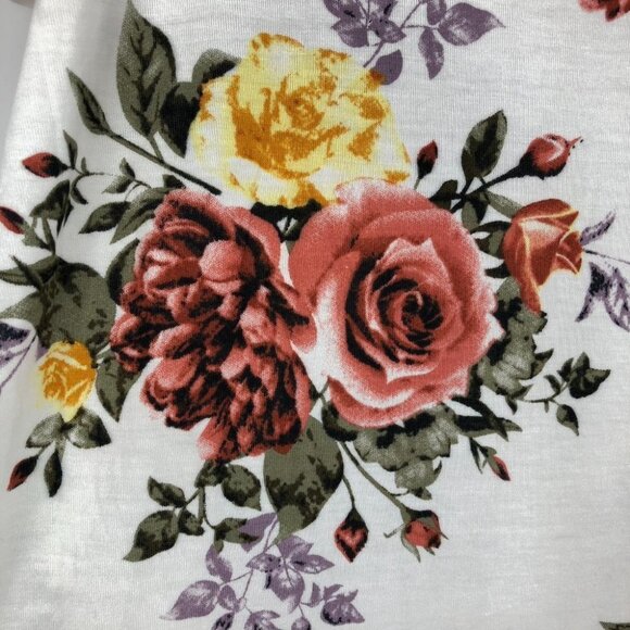 Warehouse  One NWT white floral flutter sleeve crochet boatneck t-shirt Medium - Picture 13 of 15